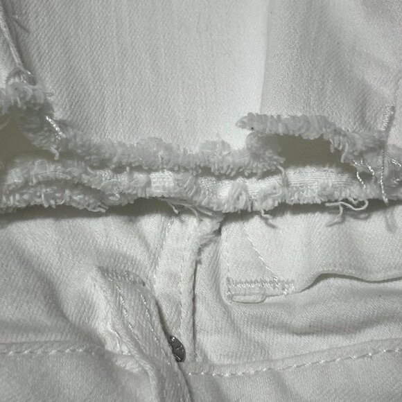 Vigoss Skinny Jeans Ace High Waist Ripped Raw Hem Distressed White Size 29 - Picture 7 of 8